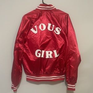 VOUS GIRL Varsity Baseball ⚾️ ❤️Jacket NWT